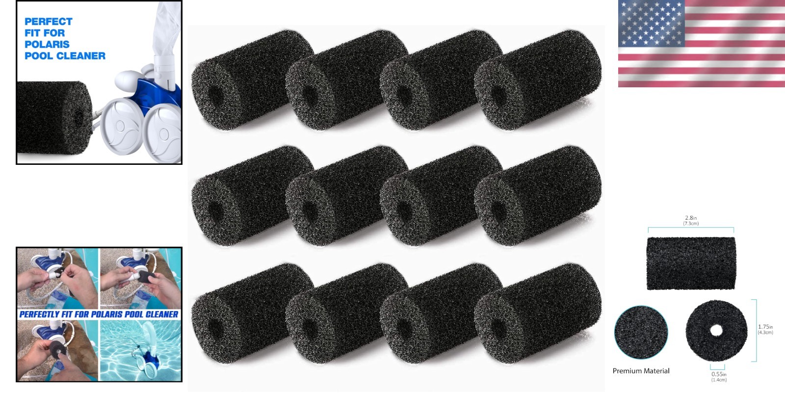 Maximize Pool Cleaner Performance with 12-Pack Tail Scrubbers for Polaris 3900