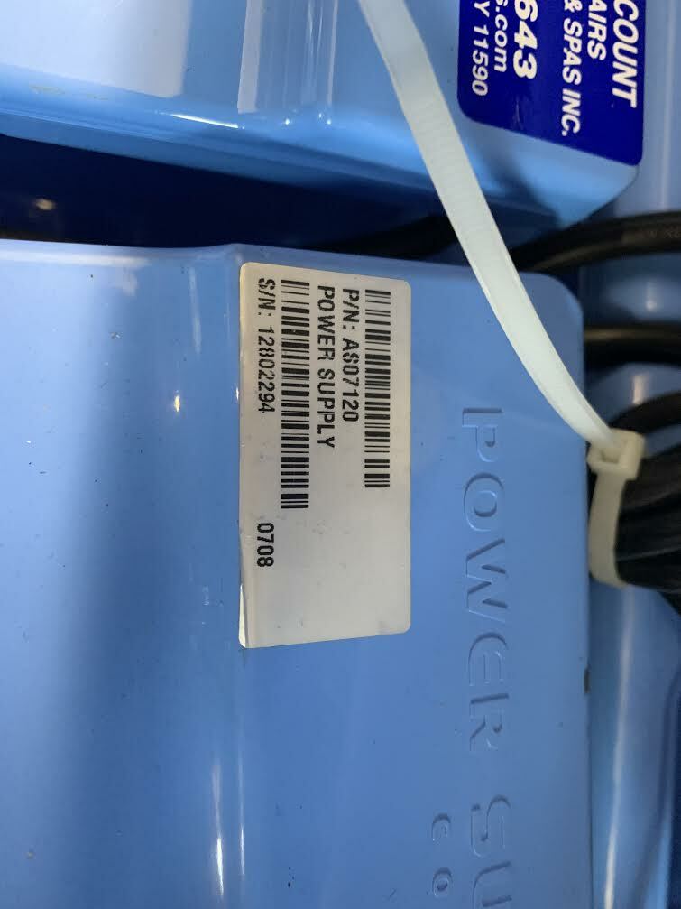 AQUA POWER SUPPLY AS07120 FOR BRAVO , WATERTECH , BLUE DIAMOND