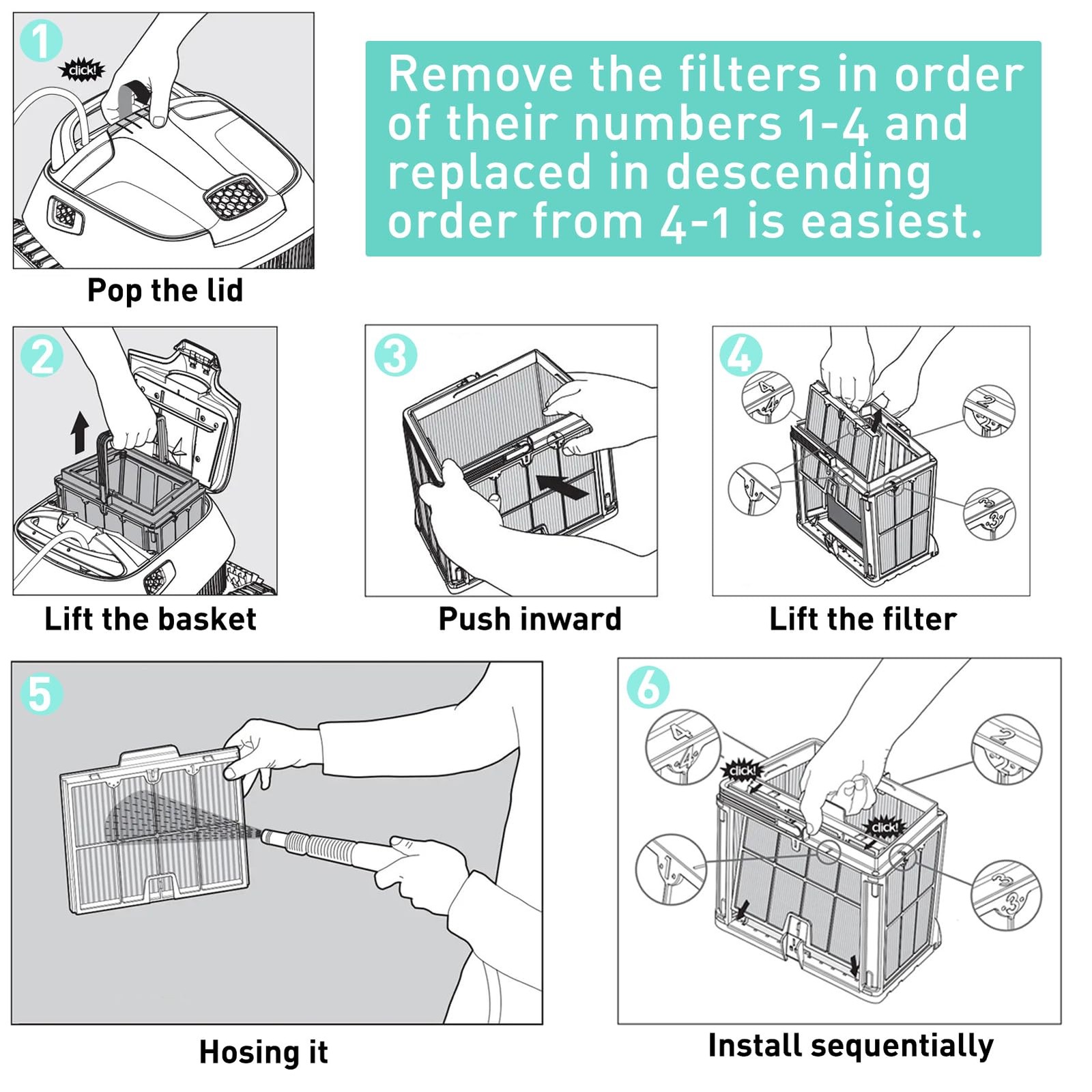 Ultra-Fine Filter Panels Compatible with Dolphin Robotic Pool…
