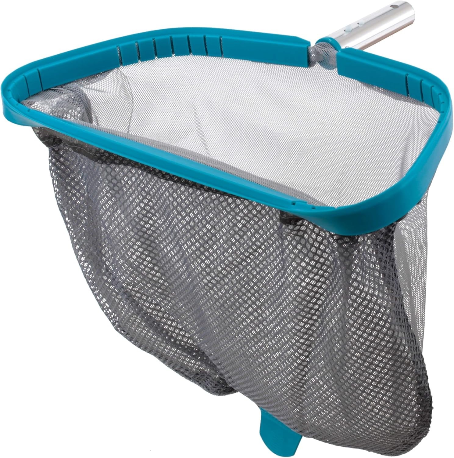 Reliable 18&Prime; Fine Mesh Pool Skimmer Rake – Heavy Duty with Double-Stitched Net