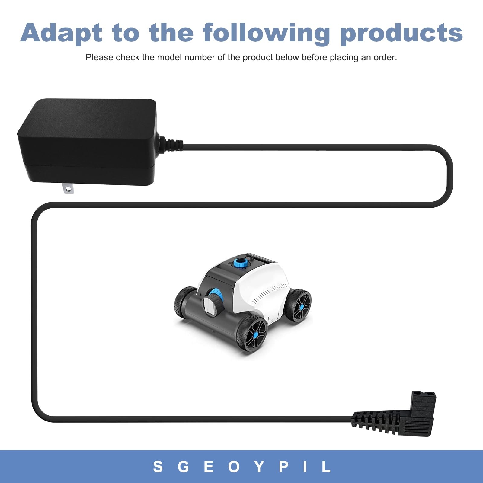 Charger Cord for Osprey 300 Pro Compatible with WYBOT C1 Osprey300Pro black