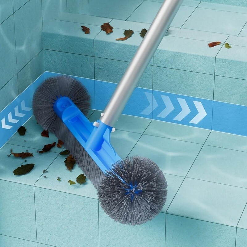 Pool Cleaning Kit Sets Net Brush Pole Above in-Ground Pools Hot Tubs Spas Home