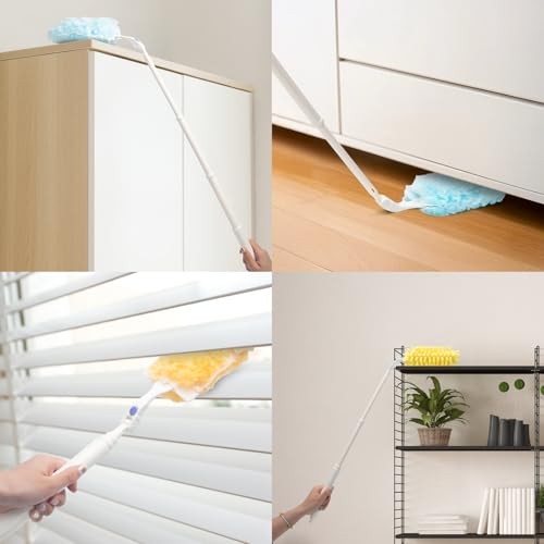 Heavy Duty Duster Handles Replacement Compatible with Swiffer Duster Refills,