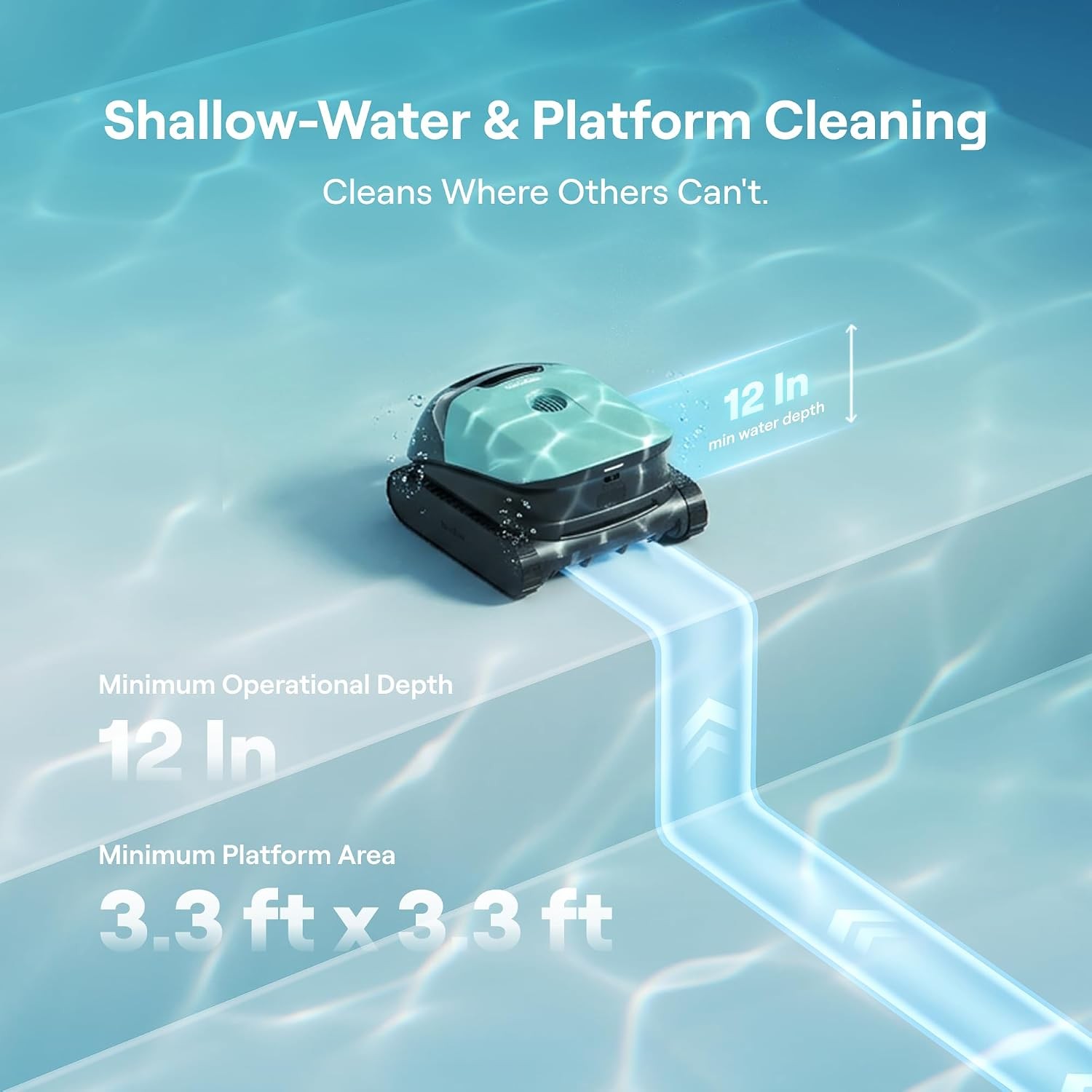 10 Cordless Pool Vacuum Robot Inground & Above Ground Pools 6800 GPH