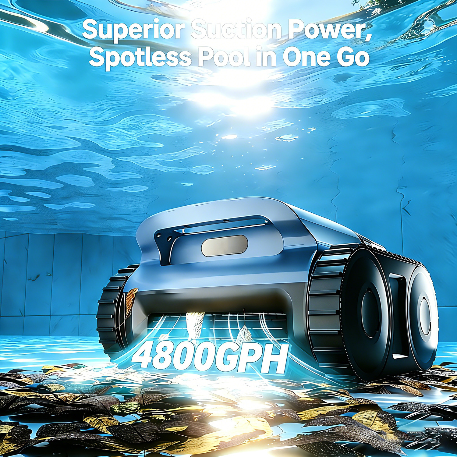 Pool Cleaner,Smart Navigation,120W Brushless Motors, Automatic Pool Vacuum Robot