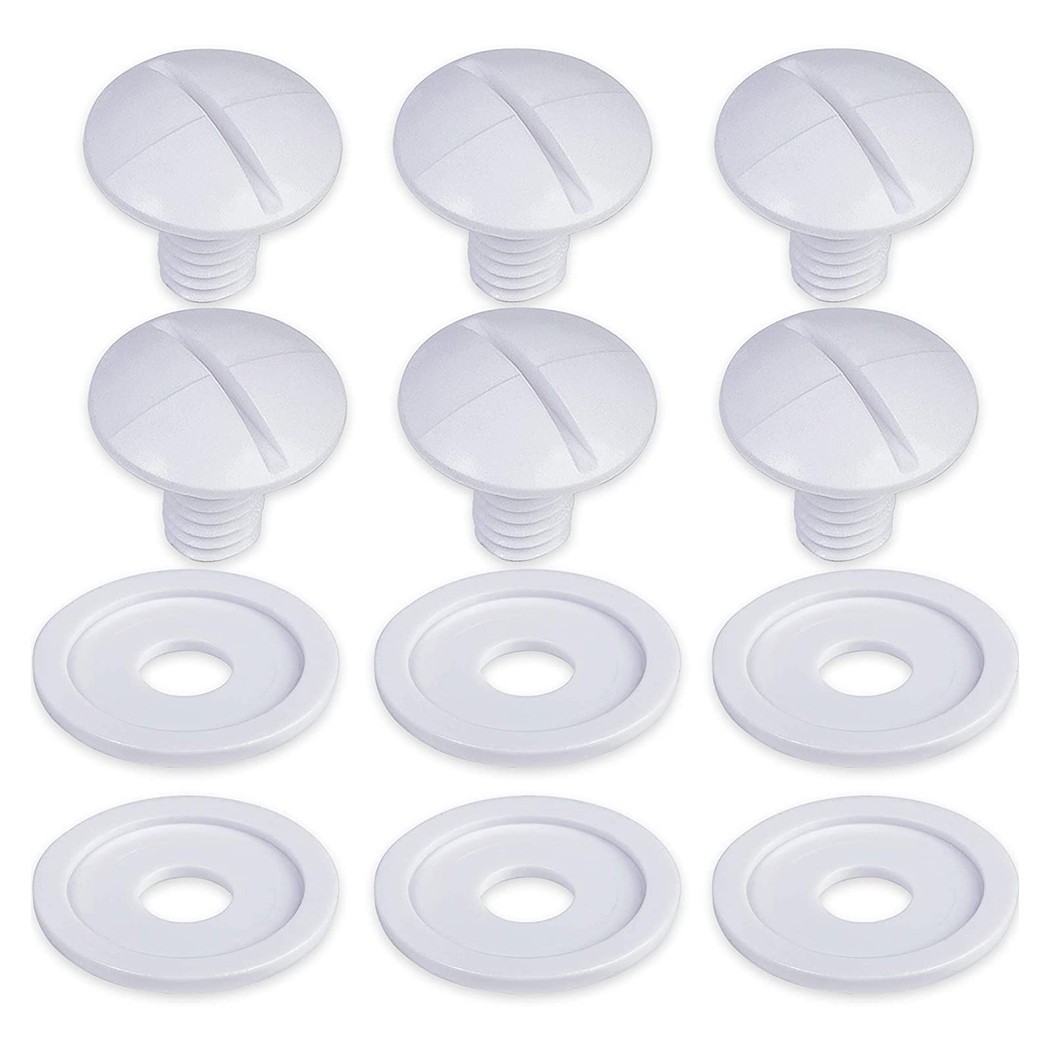 Replacement Wheel Screws Kit Wheel Screw White 6Pack C-55 C55 High Quality