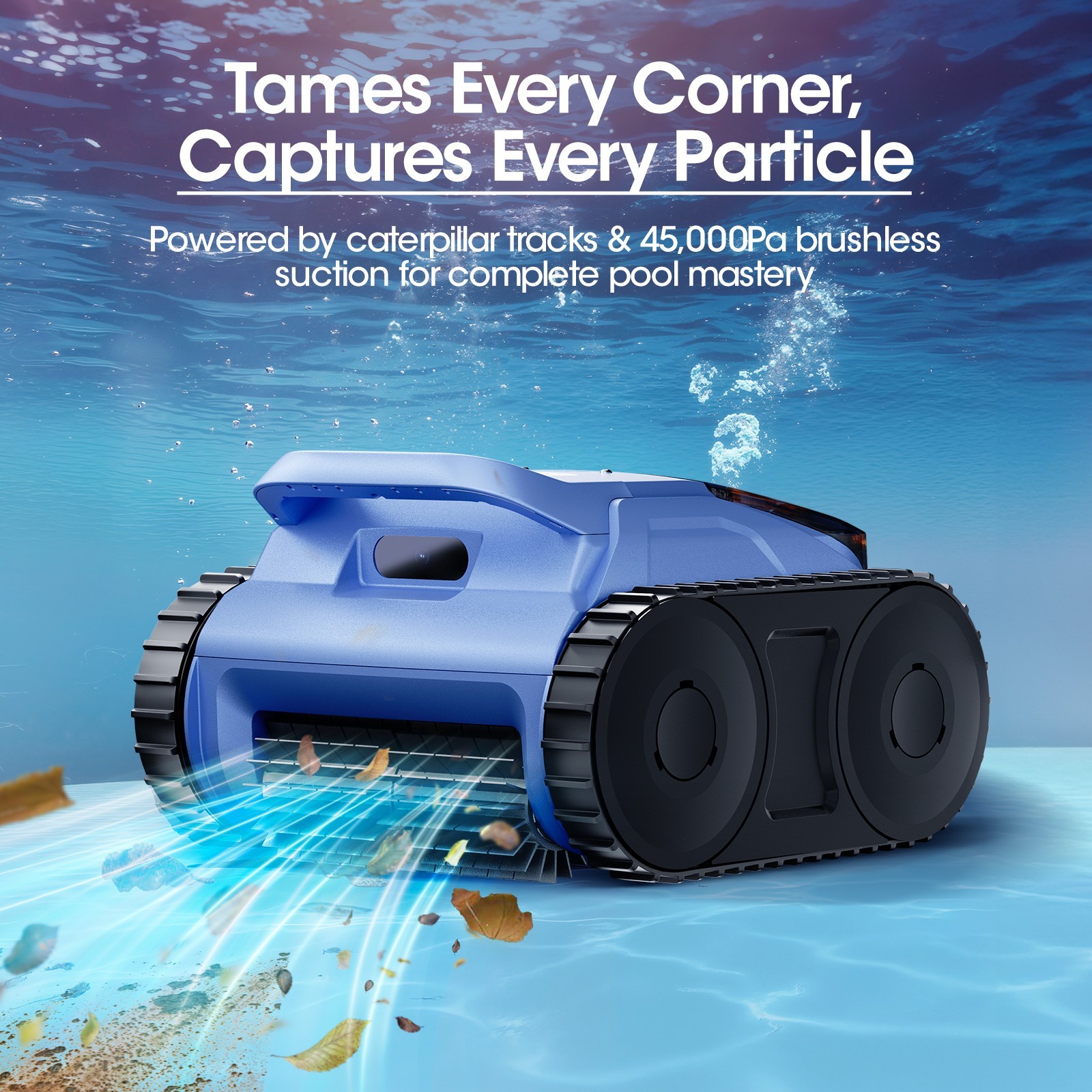 Seauto Cordless Robotic Pool Vacuum Wall &Waterline Cleaning Pool Robot