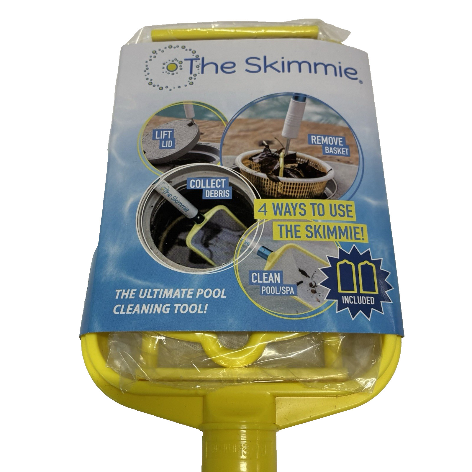 The Skimmie Ultimate Pool Spa Cleaning Tool Collect Debris Remove Basket Lid
