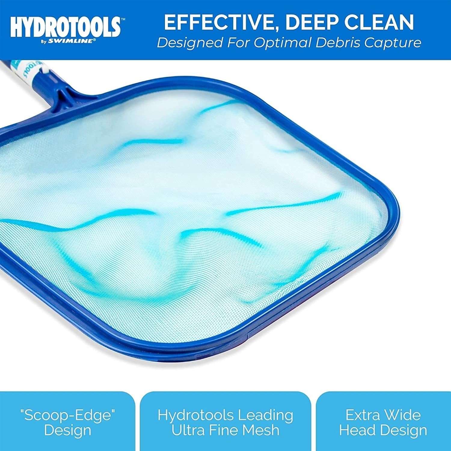 Ultra-Fine Mesh Leaf Skimmer Head – Heavy-Duty Cleaner for Pools and Hot Tubs