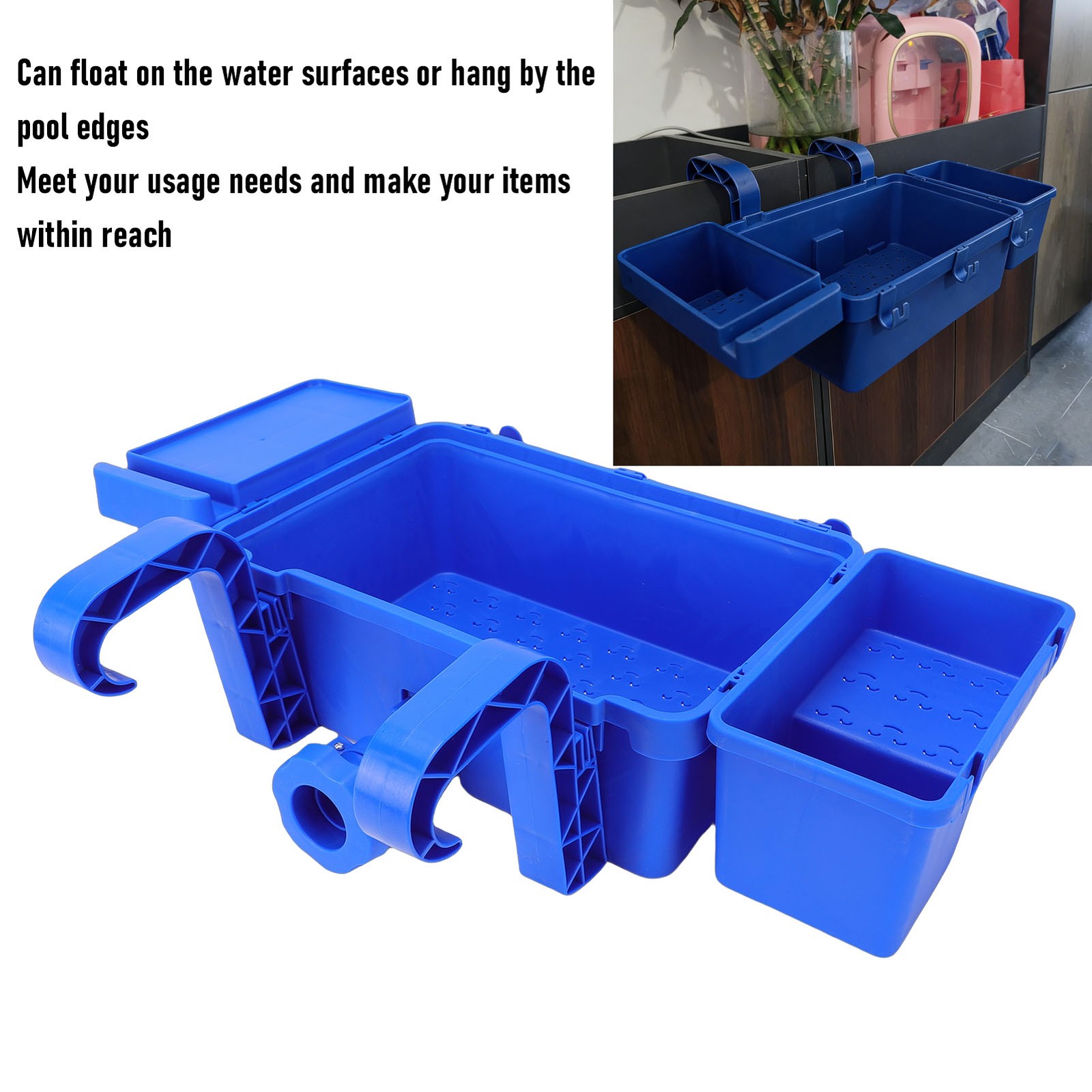 Poolside Storage Basket Detachable Hanging Organizer For Swimming Pool Beach SET