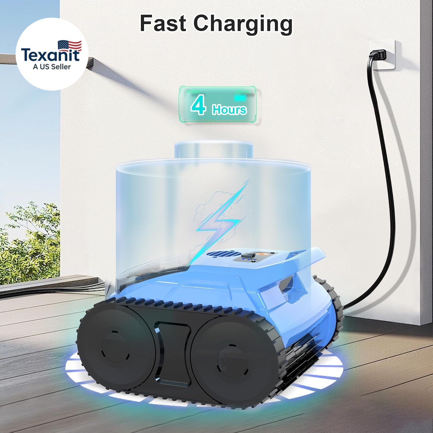 Cordless Robotic Pool Cleaner for Inground Pools, (2026 Upgrade) Automatic Pool