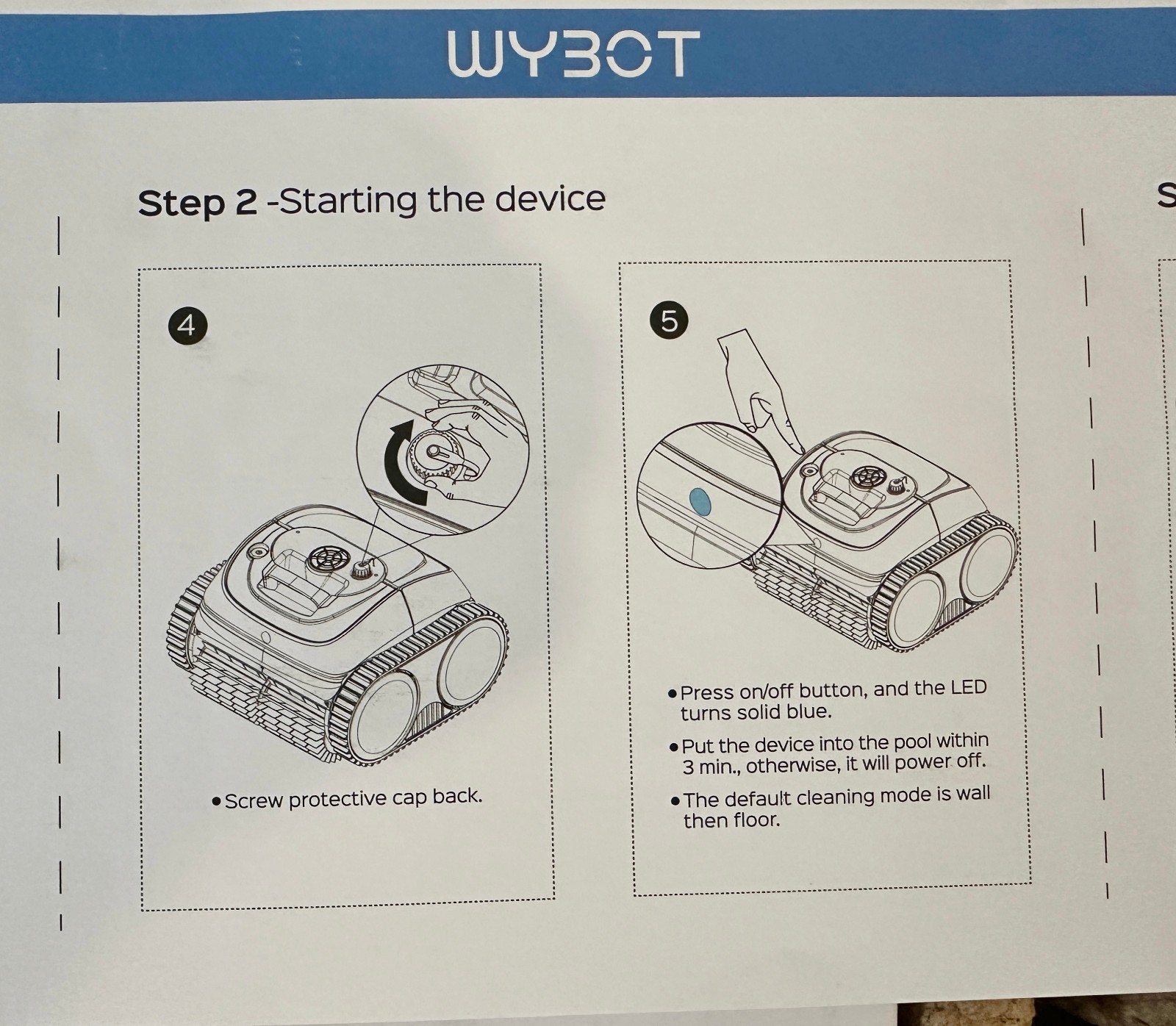 WYBOT C1 Robotic Pool Vacuum for Inground Pools *OPEN BOX – NEW* 150 min Runtime