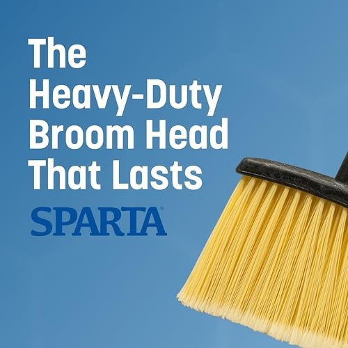 Sparta Duo-Sweep Flagged Angle Broom Head with Frayed Bristles, Heavy Pack of 1