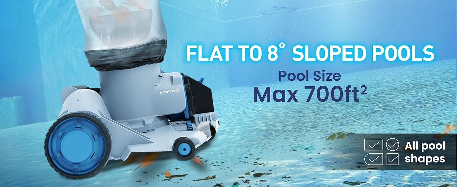 Automatic Leaf Robotic Pool Vacuum Cleaner For Heavy Debris NIB