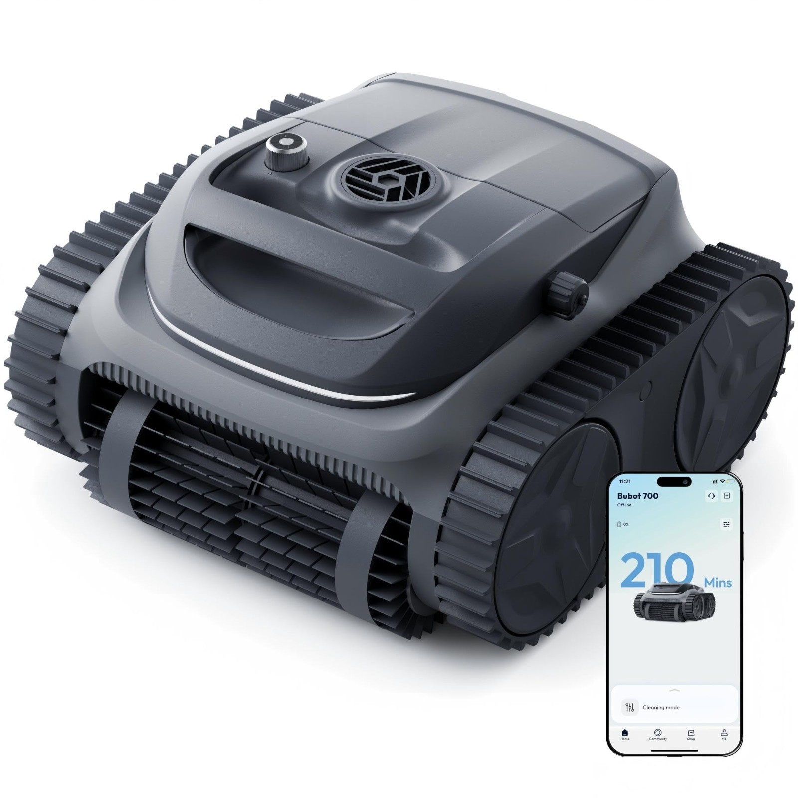 Cordless Robotic Pool Vacuum for Inground & Above Ground Pools, 210 Min Runtime,