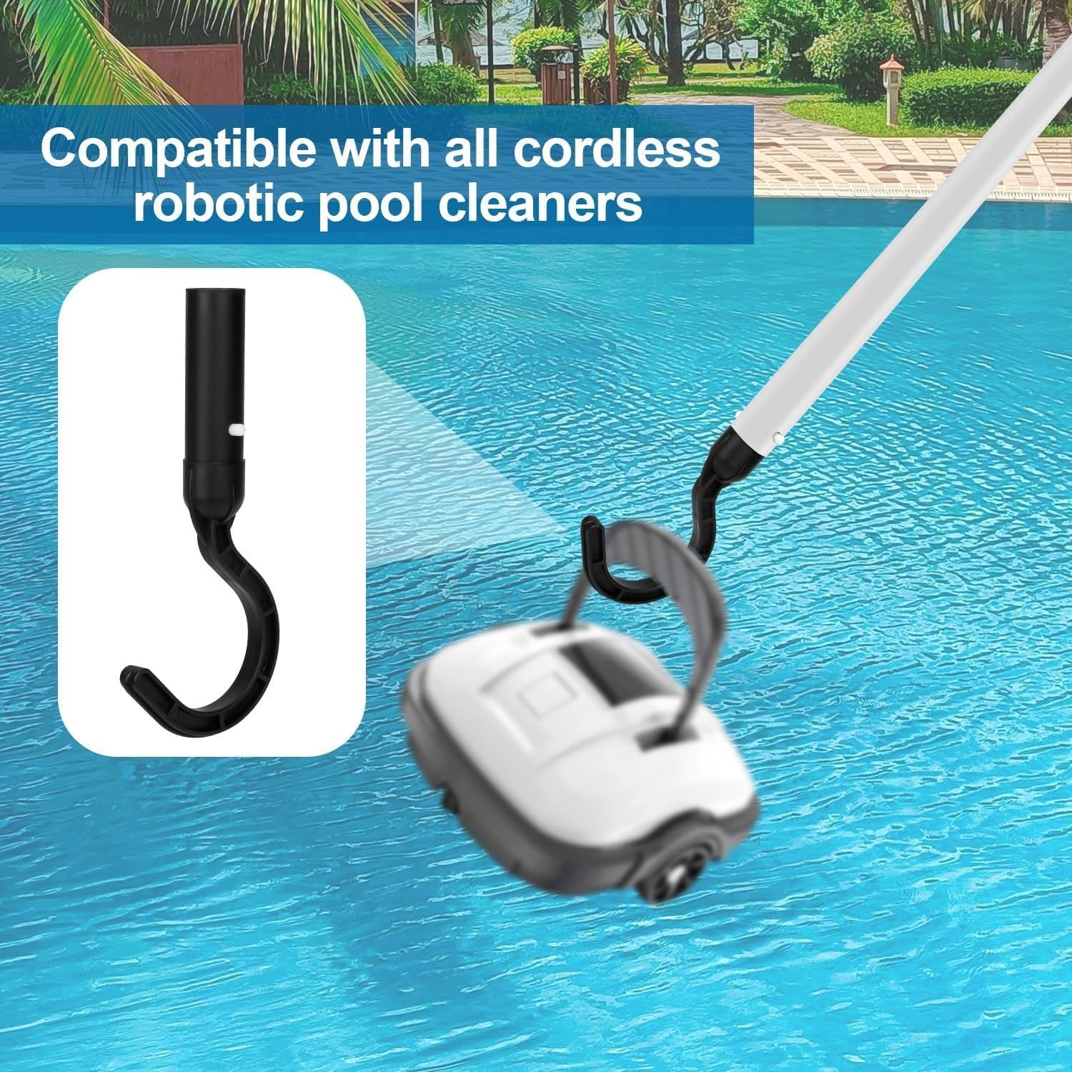 Pool Cleaning Tool Organizer Hooks, Heavy Duty Utility Hanger for Pool Skimme…