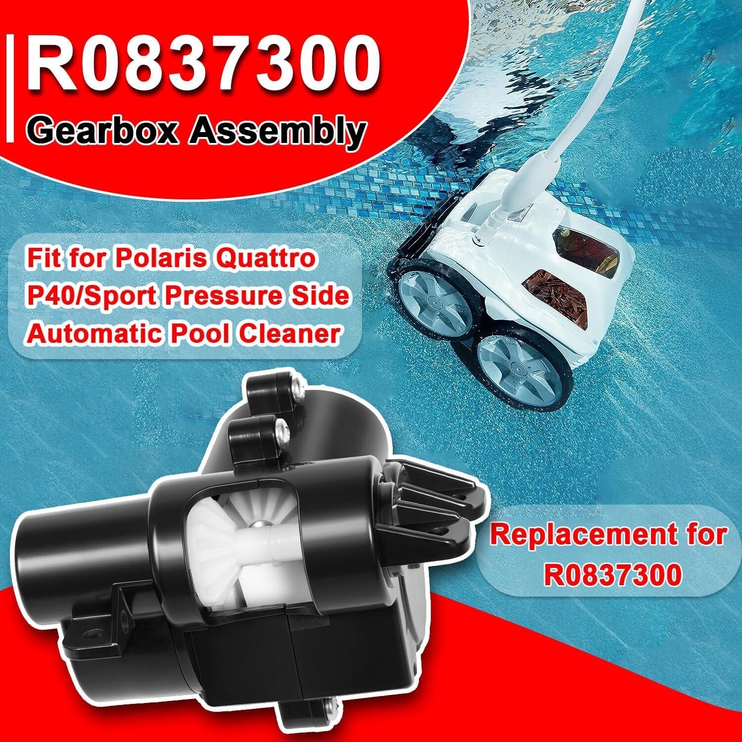 R0837300Gearbox Assembly for Polaris /Quattro Sport Pressure Side Pool Cleaner