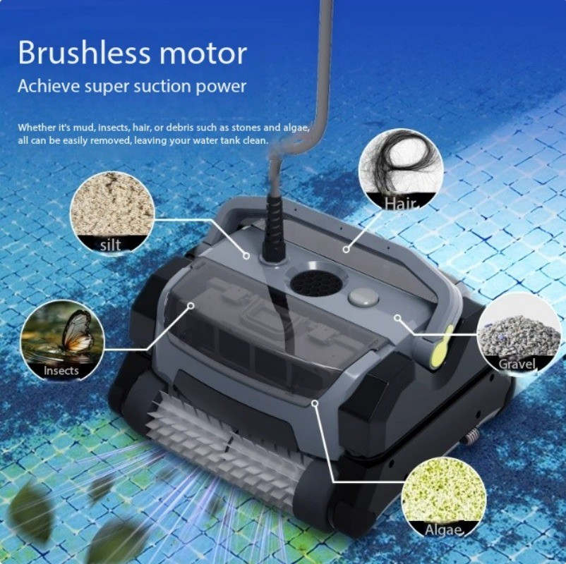 Fully Automatic Submersible Vacuum Cleaner Wall-Climbing Pool Bottom Cleaner