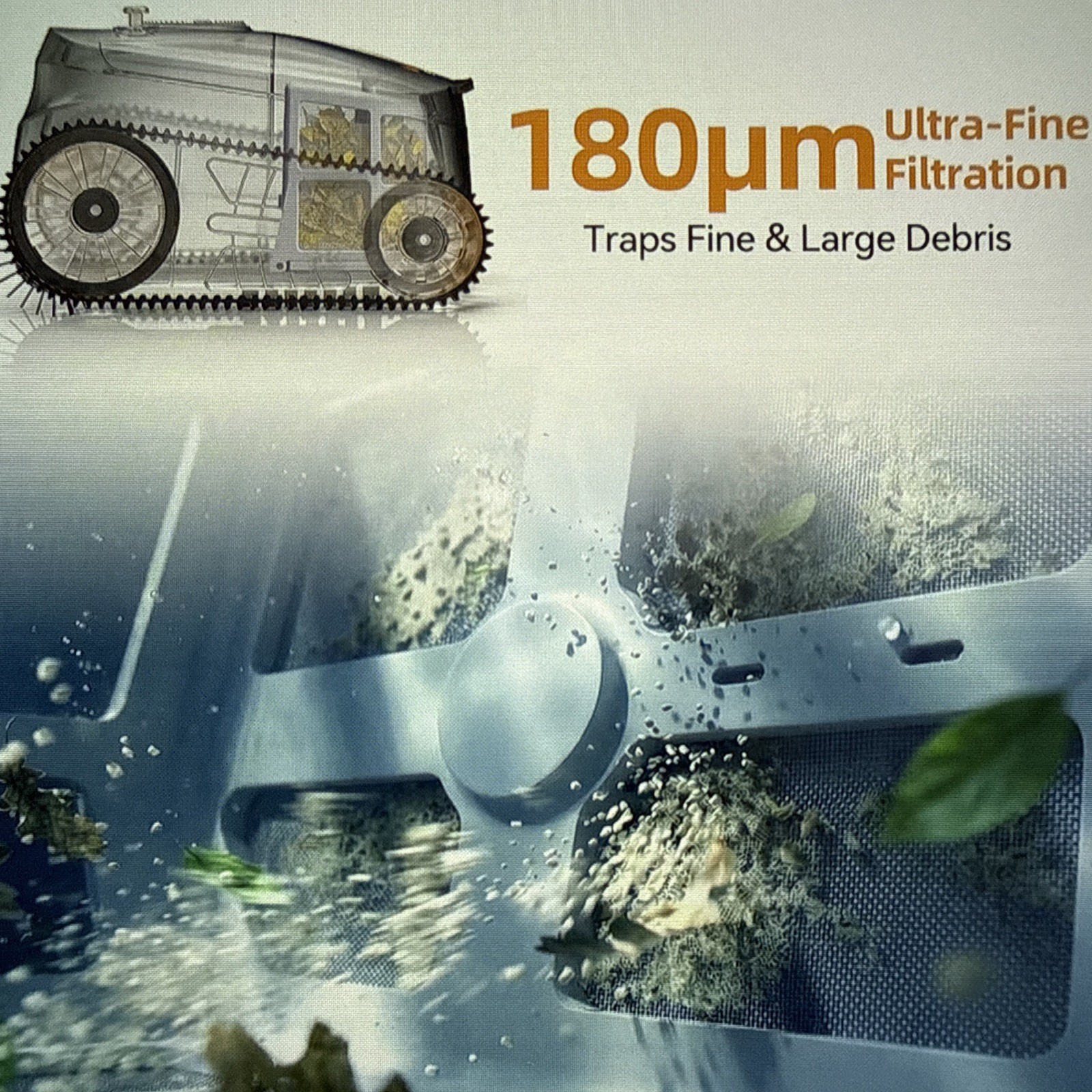 CoasTeering Ultra Nebula Smart Robotic Pool Vacuum, 5580 GPH, 3229 SqFt, 180 Min