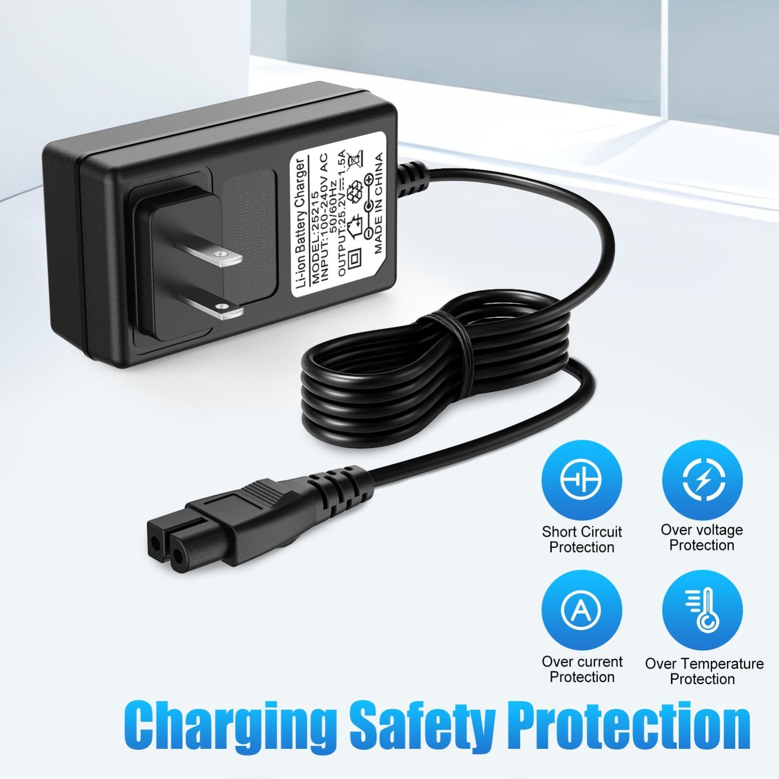 25.2V Charger Adapter for Robotic Pool Cleaner, Cordless Vacuum Power Supply