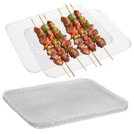 Grill Topper: 10 Pcs Disposable Grill Grates – Non-Stick Heavy Duty Aluminum