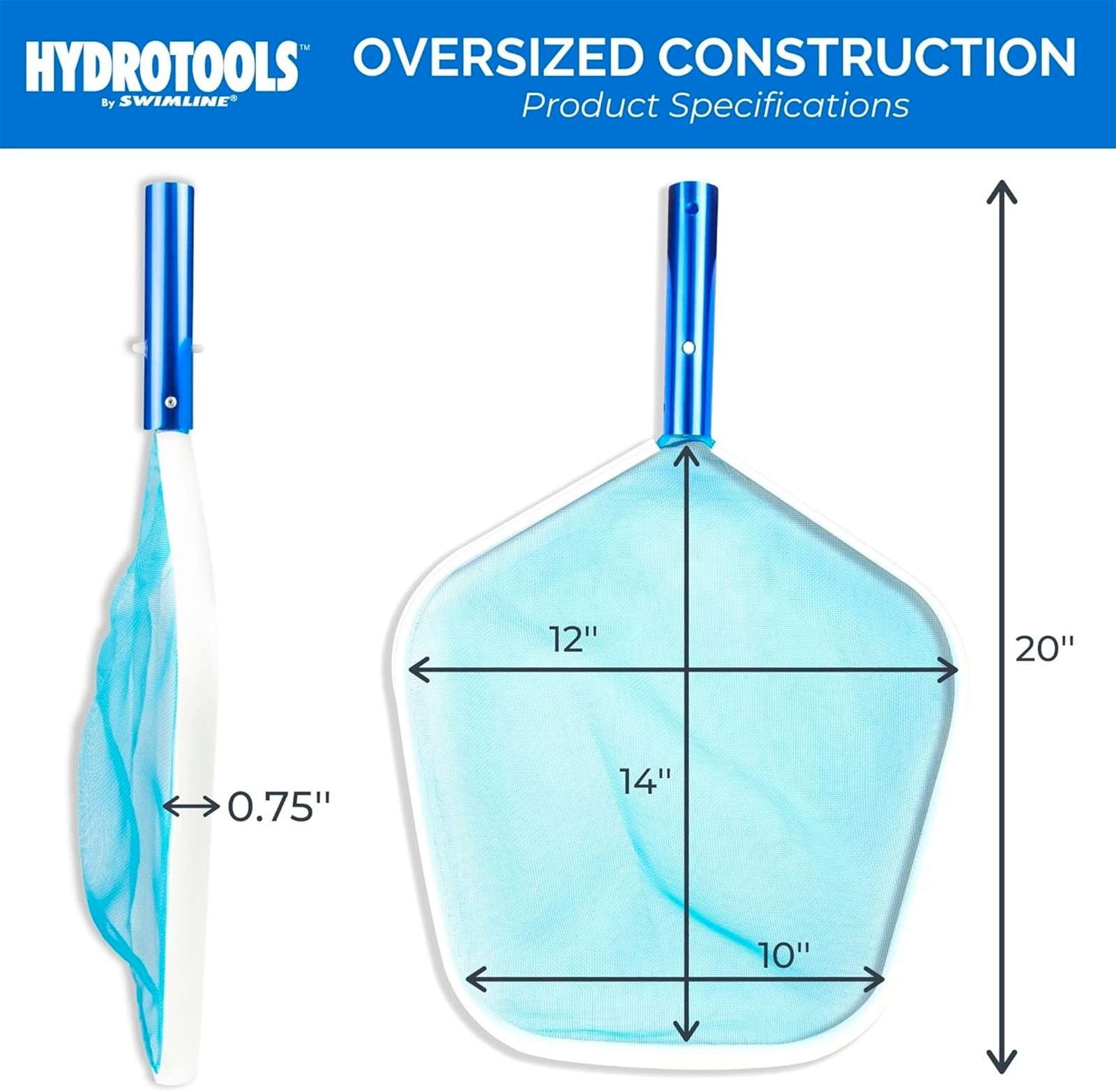 Swimline Hydrotools Premium Aluminum Leaf Skimmer Net 8028