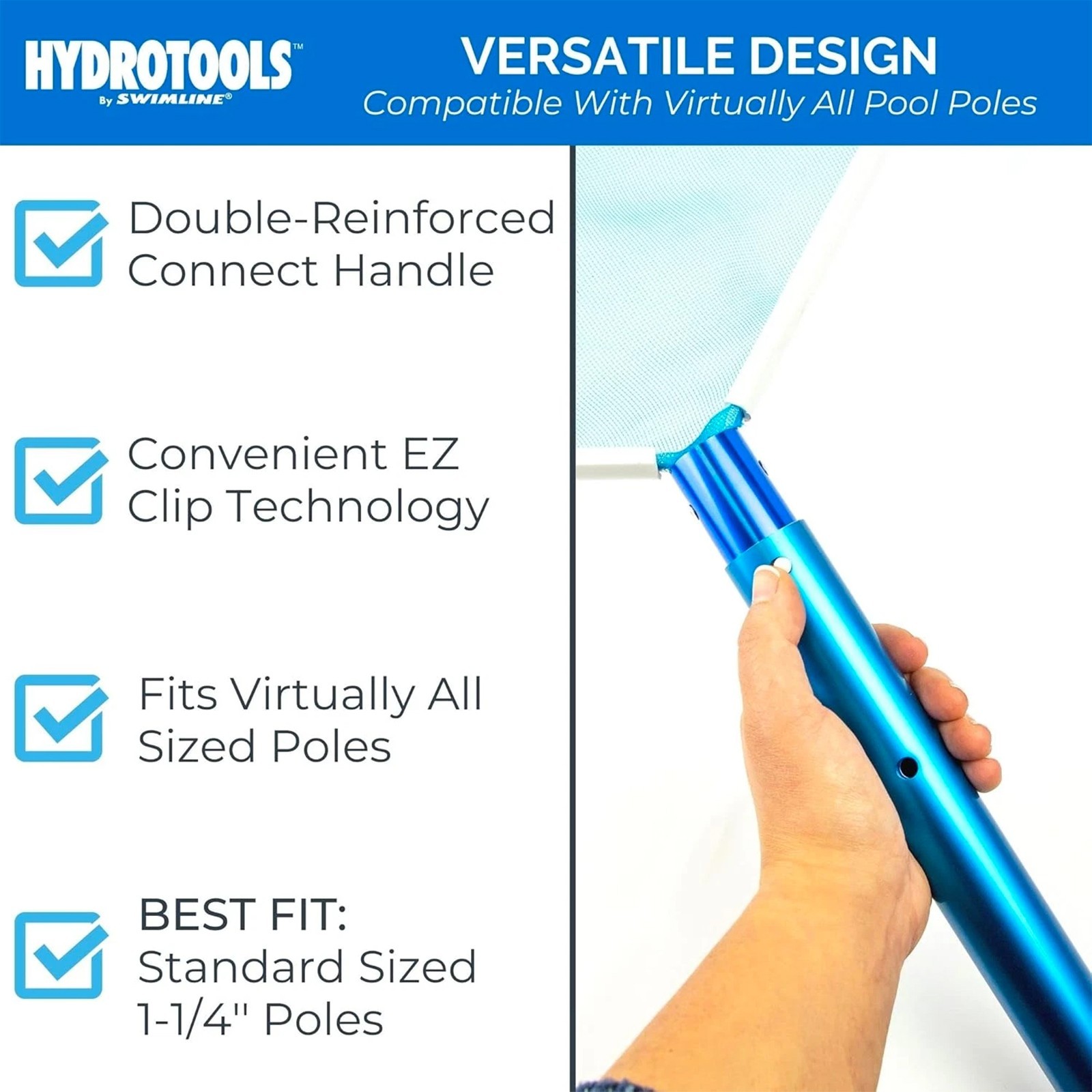 Swimline Hydrotools Premium Aluminum Leaf Skimmer Net 8028