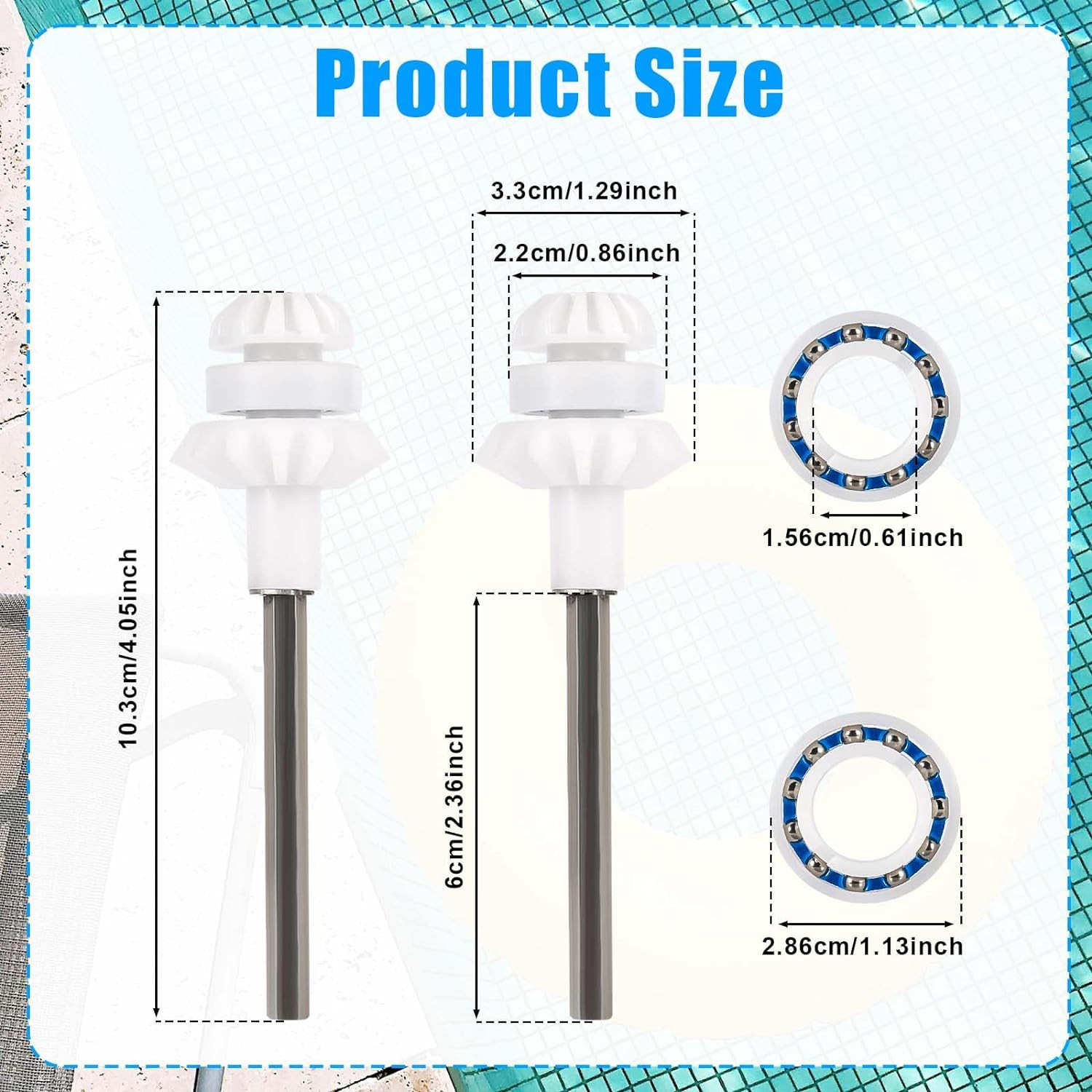 2 Packs Pool Cleaner Parts for MX8 MX8EL MX6 MX6EL Elite, Pool Cleaner Drive Sha