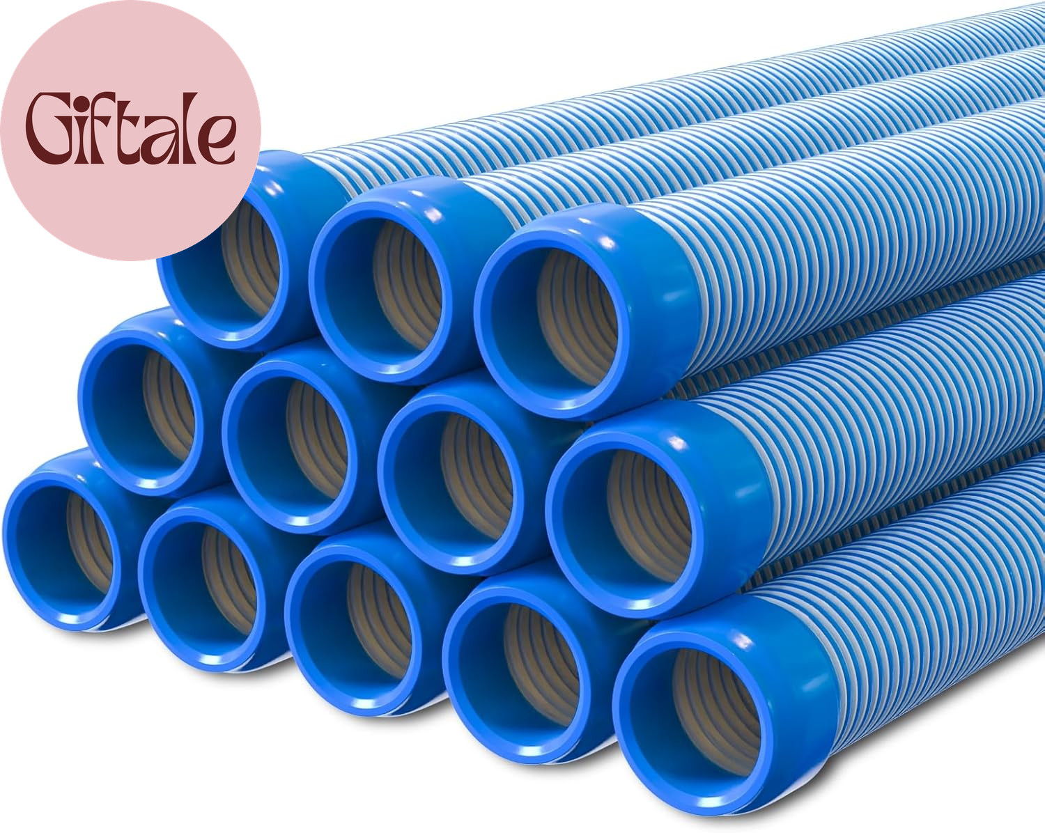 Pool Vacuum Hose 40 Feet (12 X 40 Inch), 1.5 Inch Cuffs, Compatible with Most In