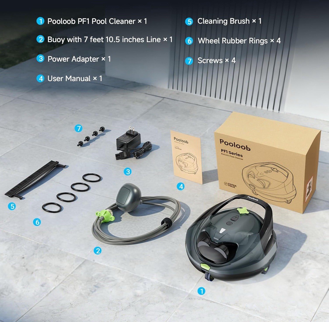Pool Robot Vacuum Cleaner Robotic Floor Cleaner Cordless for Pool Maintenance