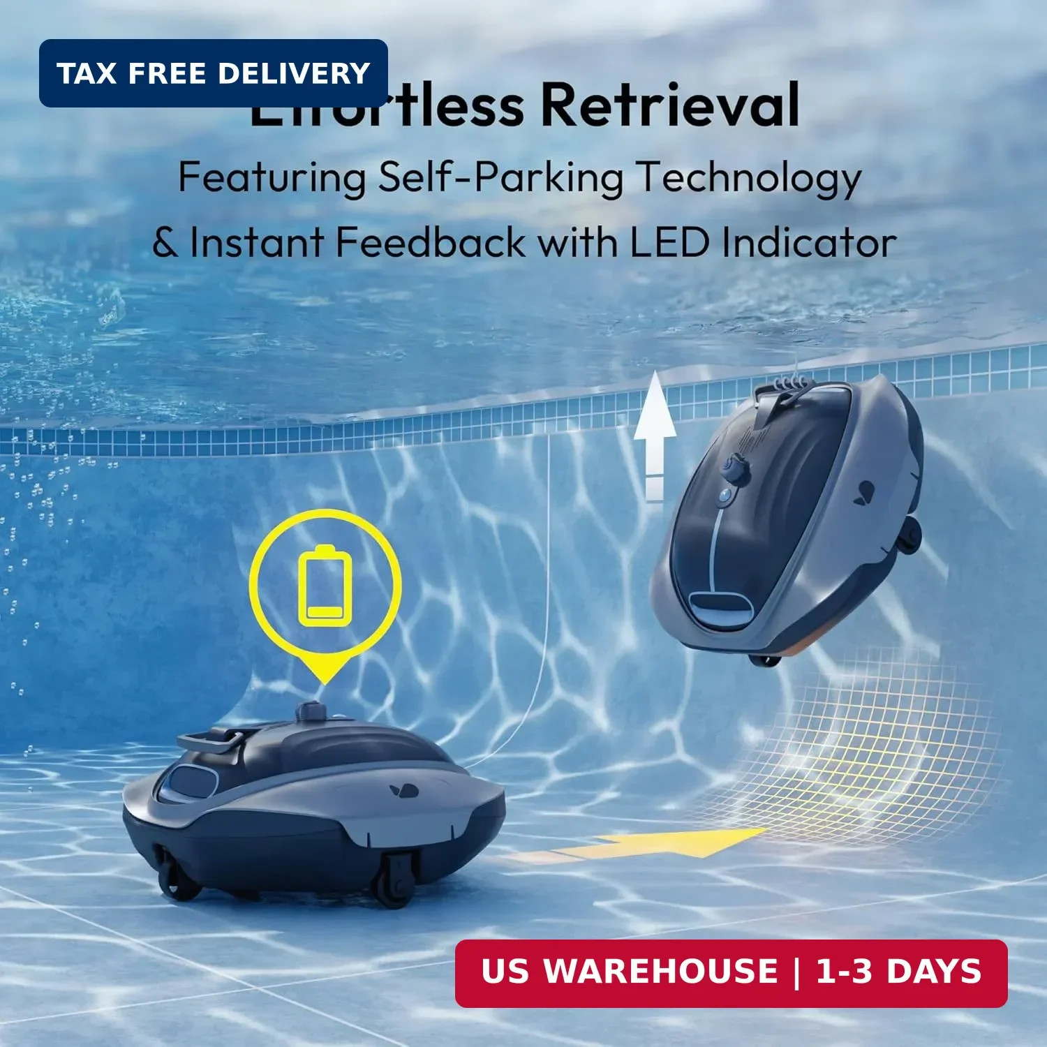 (2026 New) Bubot 300P Cordless Pool Vacuum for Above Ground Pool, Robotic Pool C
