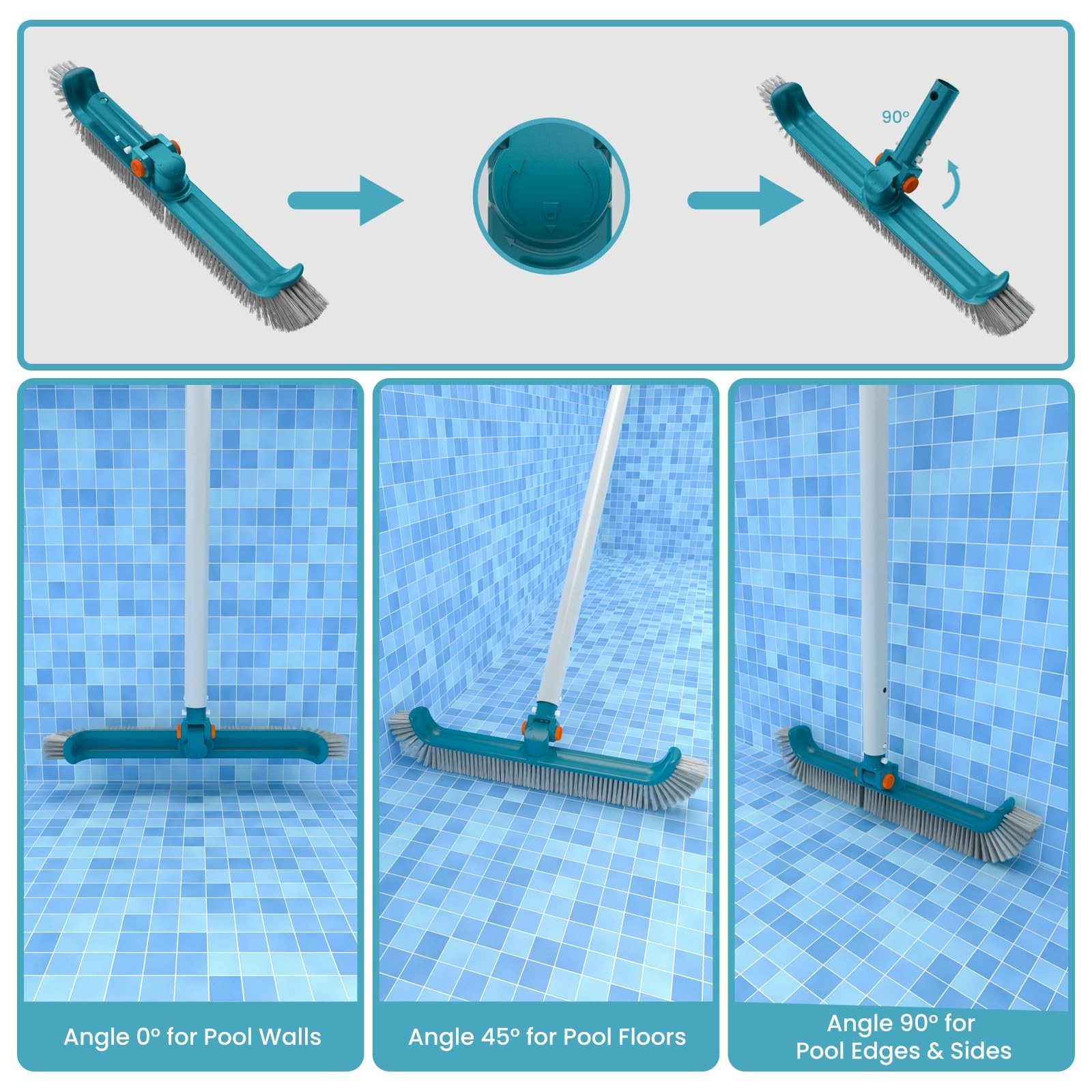 Economy Swimming Pool Cleaning Kit – Fine Mesh Deep Pool Rake & Leaf Skimmer …