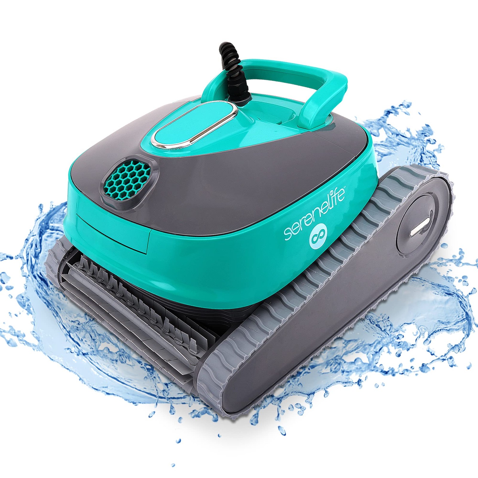 SERENELIFE AUTOMATIC ROBOT POOL CLEANING ROBOT THREE MOTORS A3284 – TURQUOISE