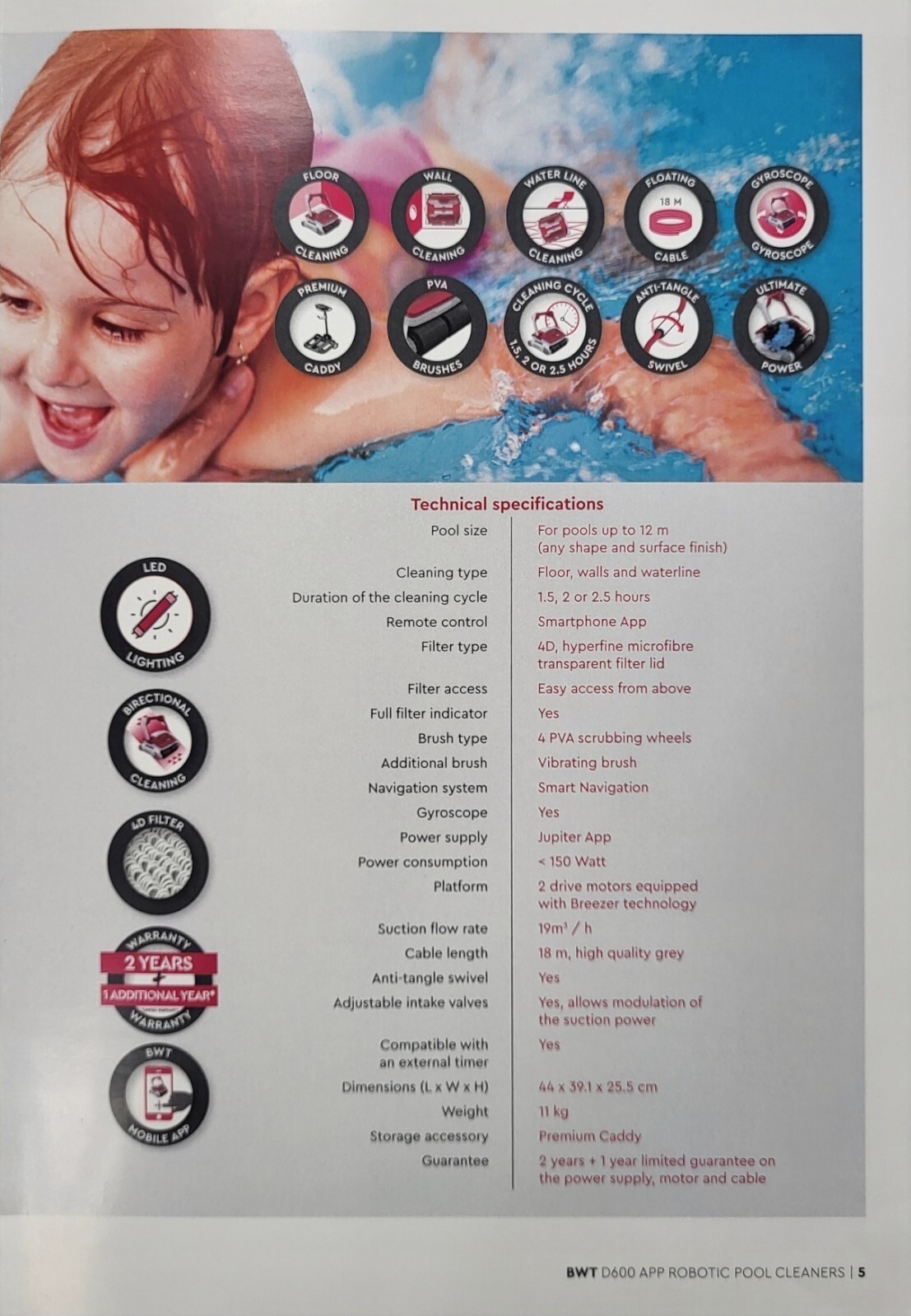 Bwt D600 Pool Cleaner