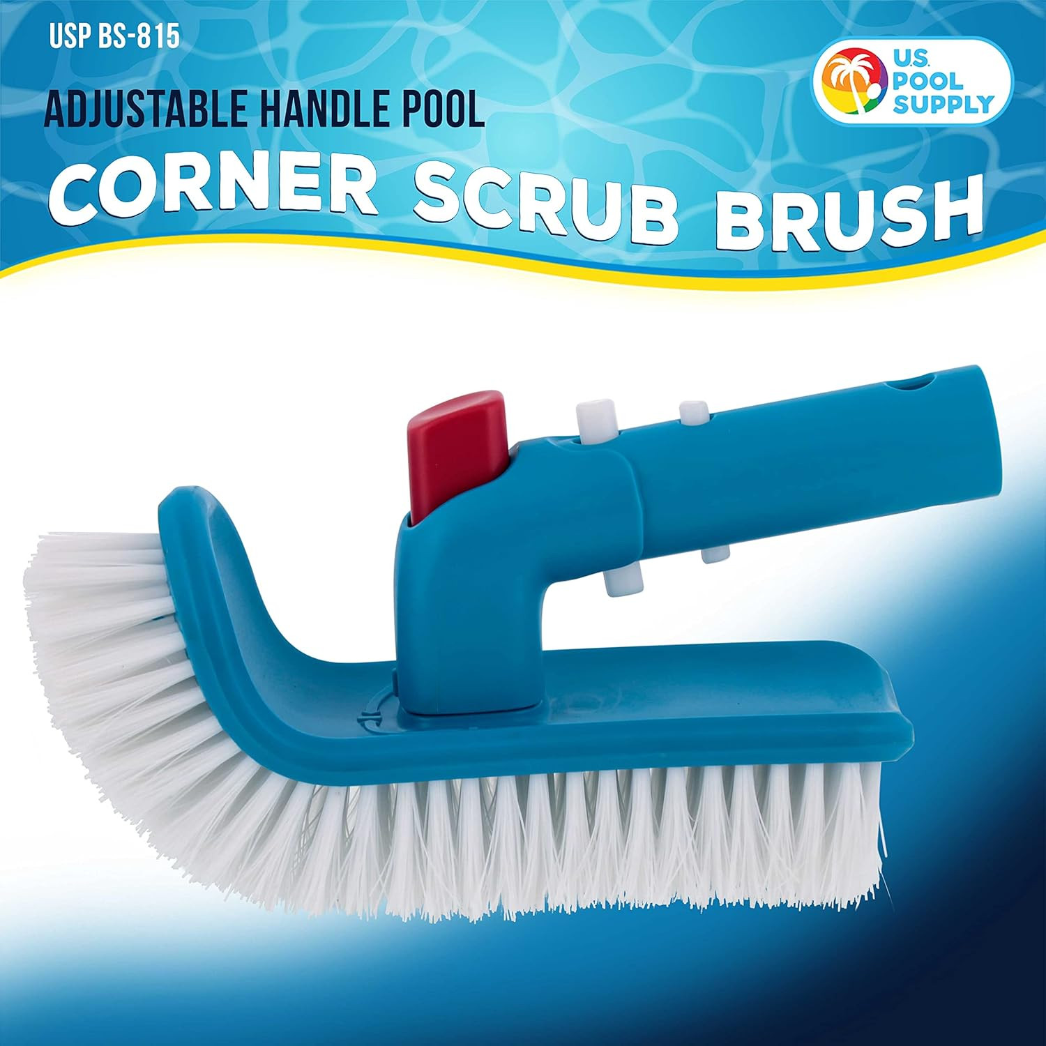 Pool Brush Head for Inground Pools, Hot Tub, Spa – Corner and Step Pool Scrubber