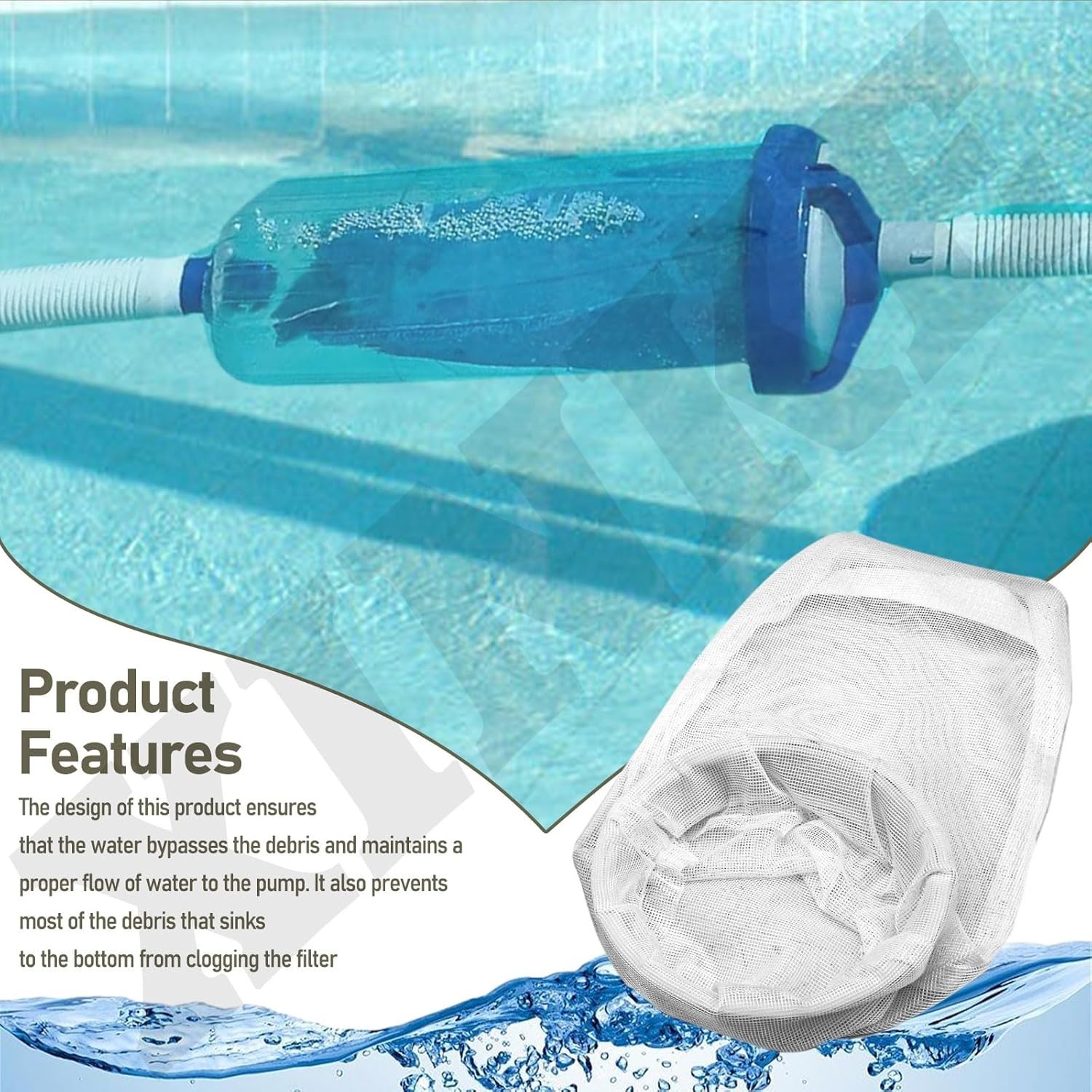 Efficient Permanent Pool Leaf Canister Bag for Hayward Series W530 Pools