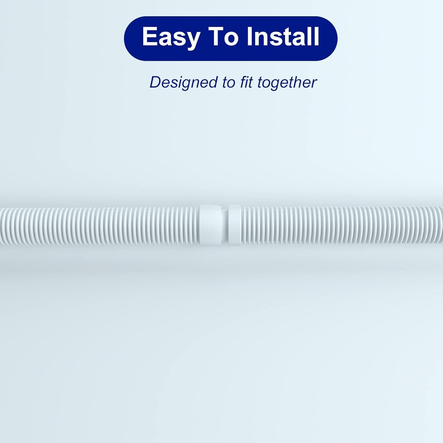 1.5” Vacuum Hose Set – 8 Flexible Hoses Fit All Automatic Pool Cleaners