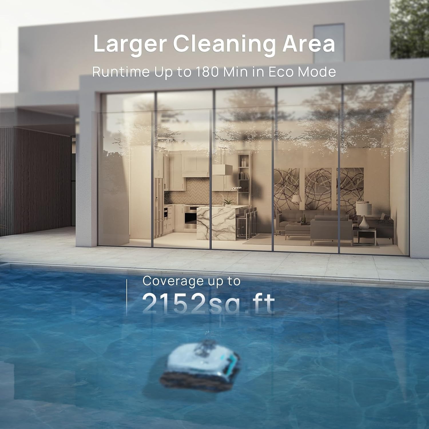 2025 New WYBOT C2 AI Cordless Pool Robot – 8 Modes, Wall Climb, Waterline Clean