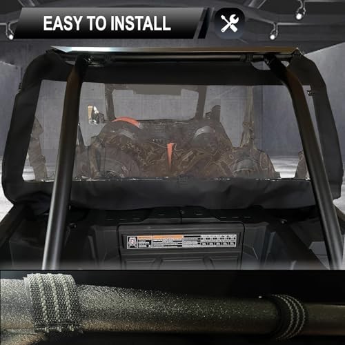RZR 1000 XP Soft Rear Window, Full Back Windshield Dust Panel | Compatible