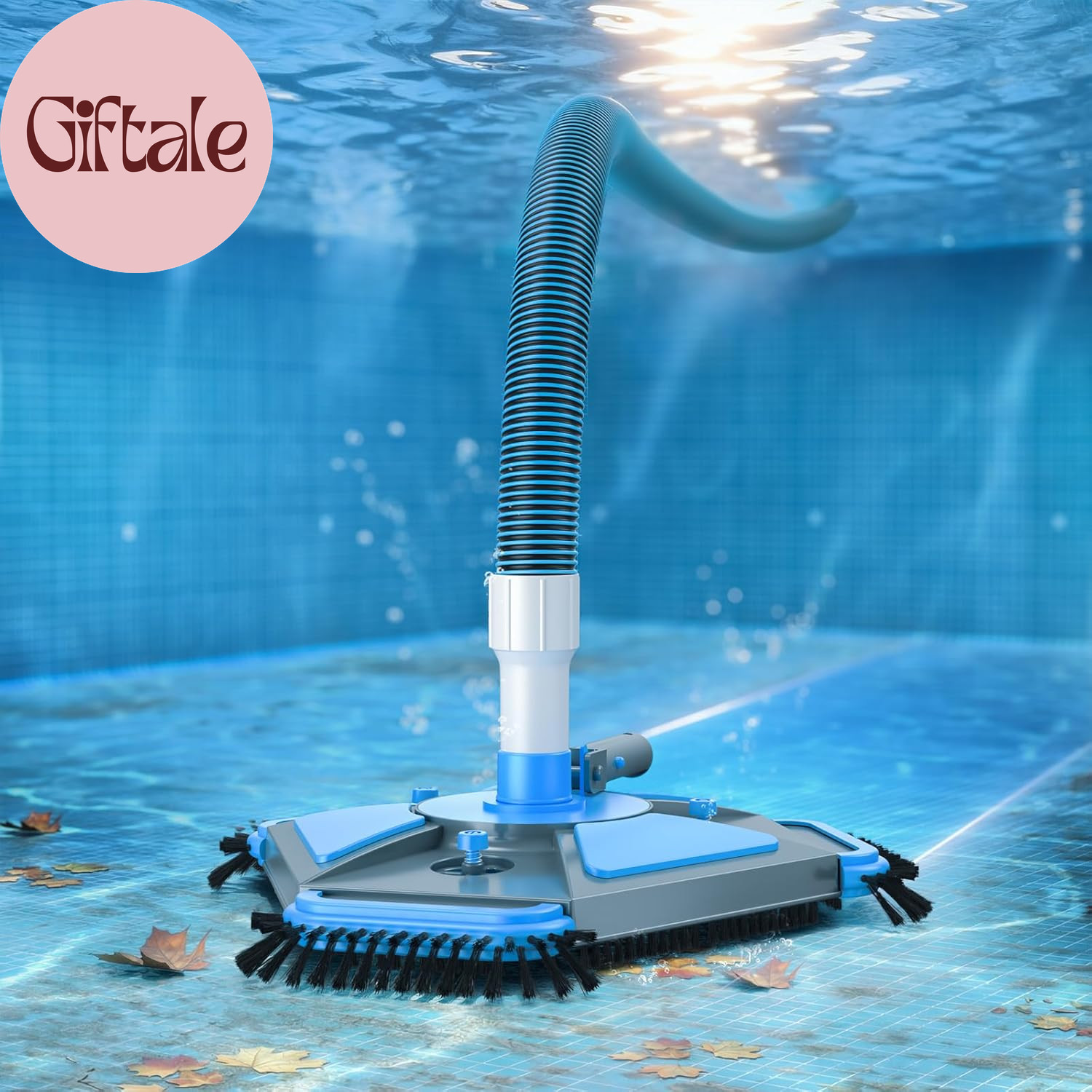 Upgrade Pool Vacuum Head with Side Brush & 360° Swivel Cuff, Heavy Duty Manual K
