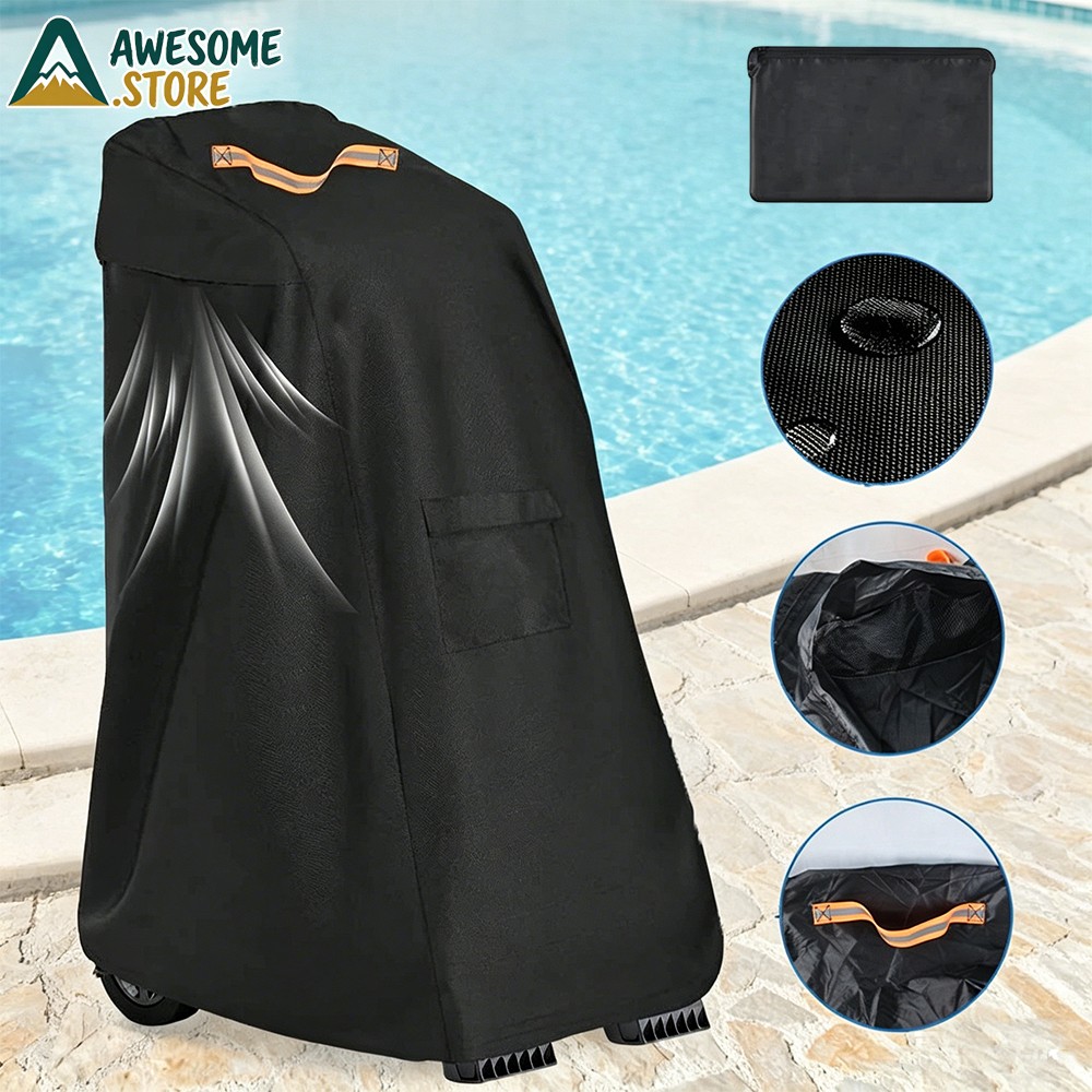 Waterproof Robotic Pool Cleaner Caddy Cover Outdoor UV Dust Vacuum Protector