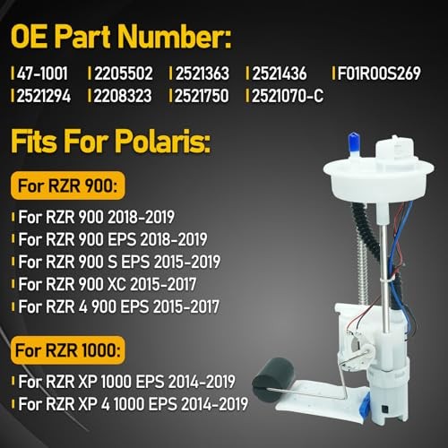 Fuel Pump Assembly Fit for 2014 2015 2016 2017 2018 2019 Polaris RZR 47-1001