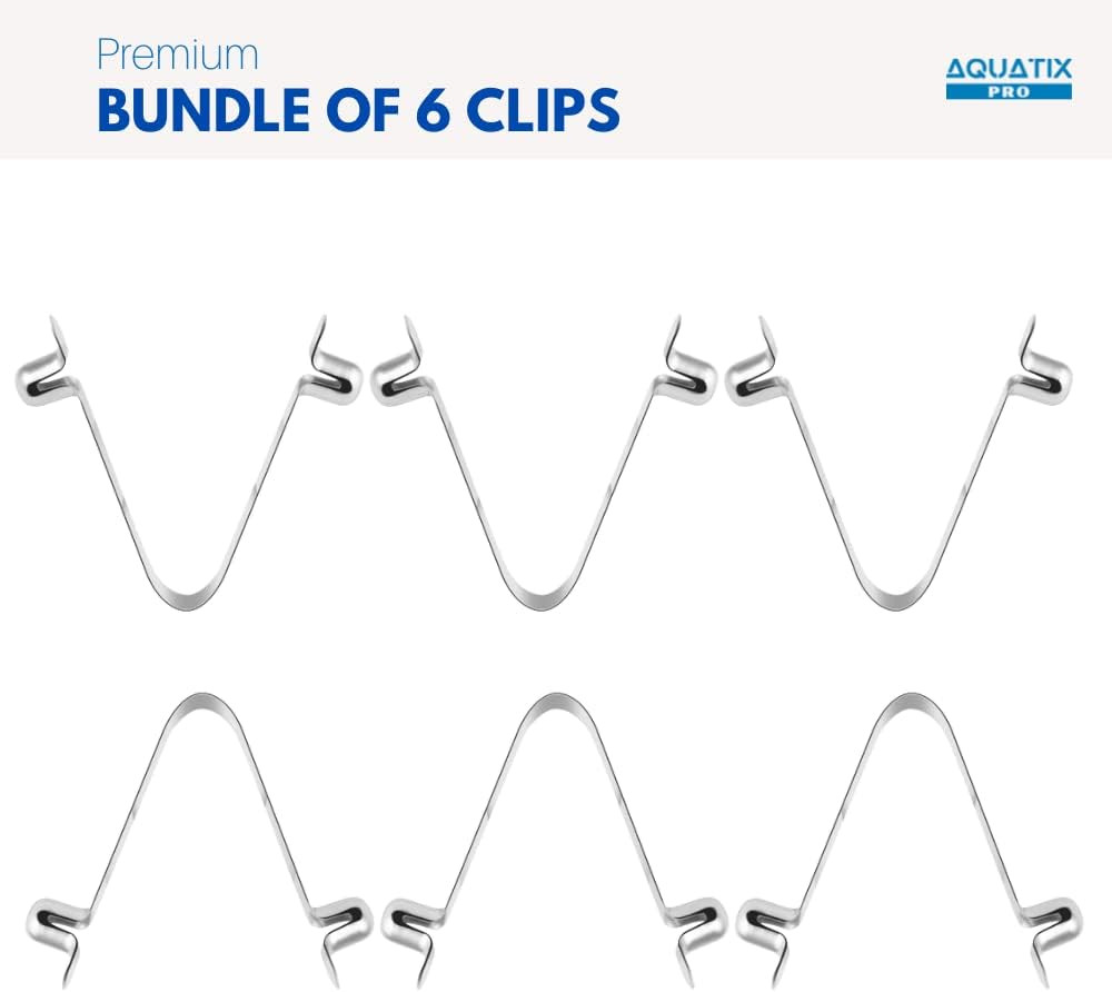Stainless Steel Pool Butterfly V Clips, 6 Pack, Strong Replacement