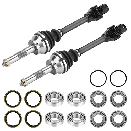 Front CV Axle & Wheel Bearing Kit Fit for Polaris 2*Front Axles+bearings