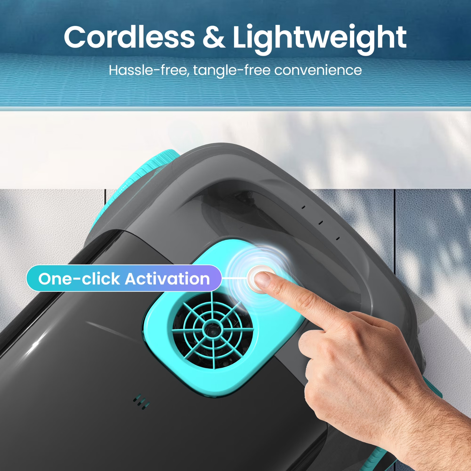 Aiper Scuba 1100W Cordless Robotic Pool Cleaner for Above-ground and Flat-floore