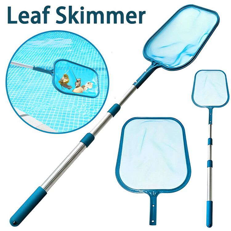 Fine Mesh Pool Leaf Skimmer Net w/ 5FT Telescopic Aluminium Pole Frame US SUPPLY
