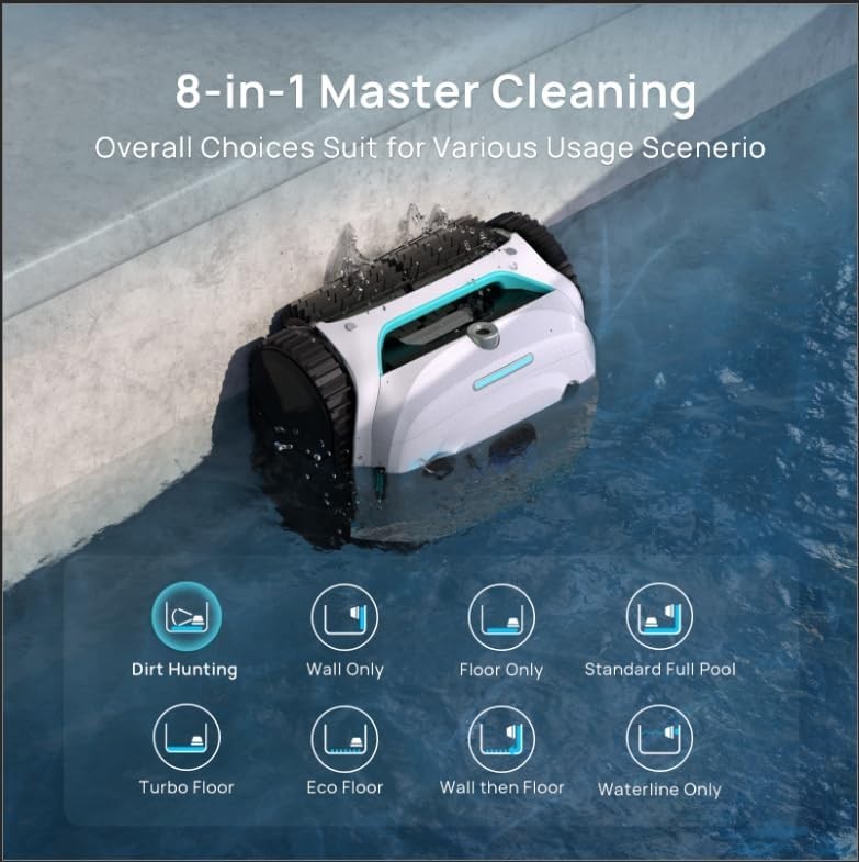 2025 New WYBOT C2 AI Cordless Pool Robot – 8 Modes, Wall Climb, Waterline Clean