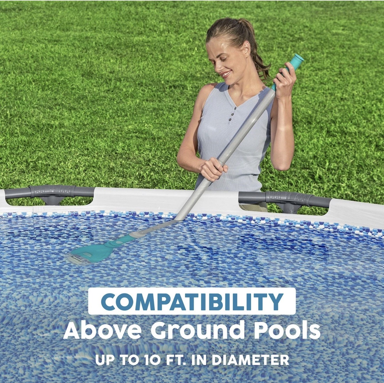 Bestway Cordless Pool Vacuum, AquaTech Vacuum Cleaner for Up to 10 Ft Pools