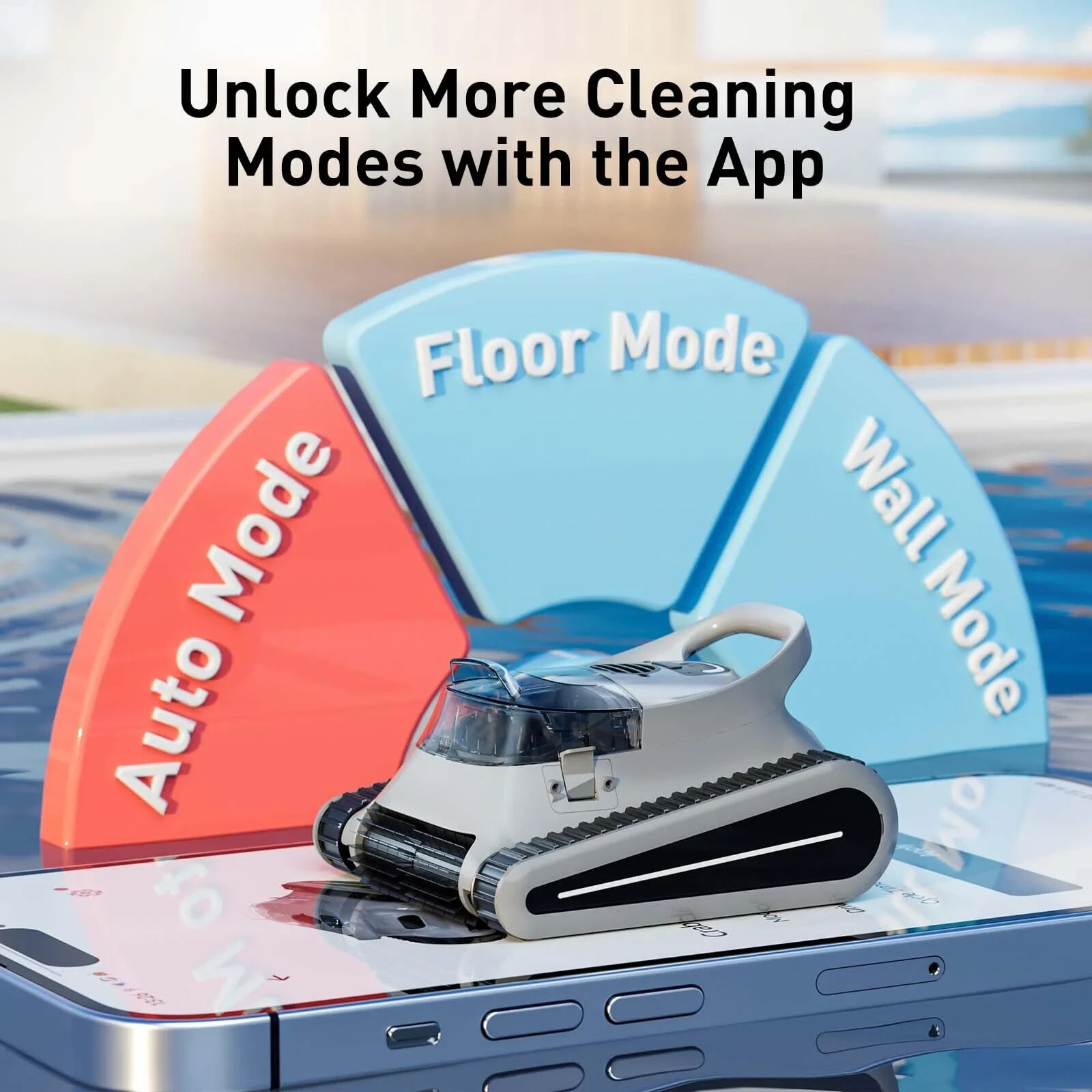 Seauto Crab Robotic Pool Cleaner 2024 – Auto Sonar Smart Floor & Wall Scrubber