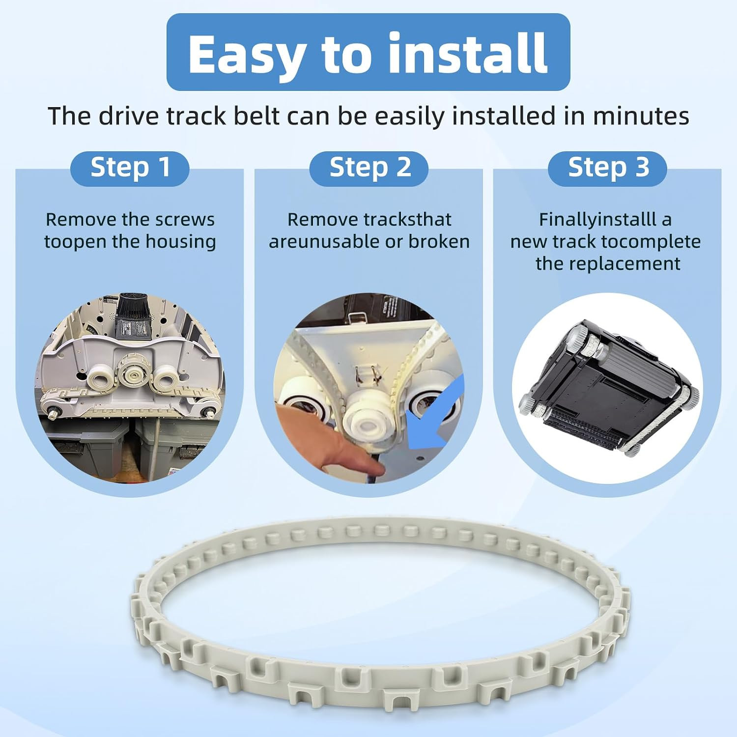RCX97501GR Drive Belt Replacement for Hayward Pool Vacuum Robotic Cleaner,fit fo